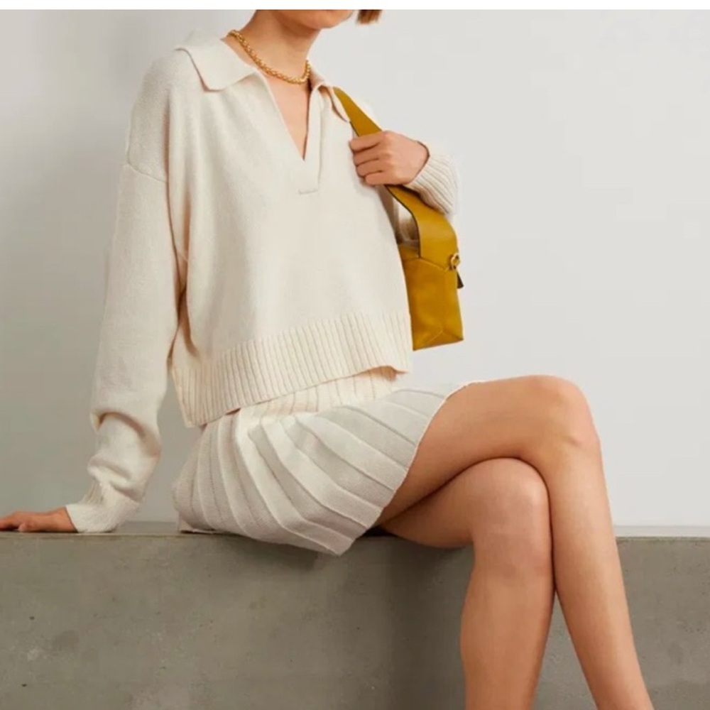 Reformation Francesca Organic Cotton Polo Sweater